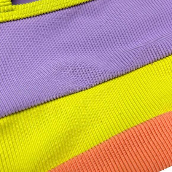 Beach Riot Eva Top in Sundazed Colorblock Swim Swimsuit Bralette Bikini Small - Picture 8 of 8